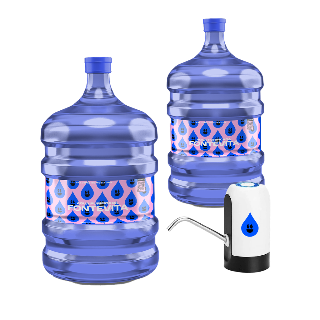 PACK BOMBA USB + 2 BOTELLONES DE 20 L