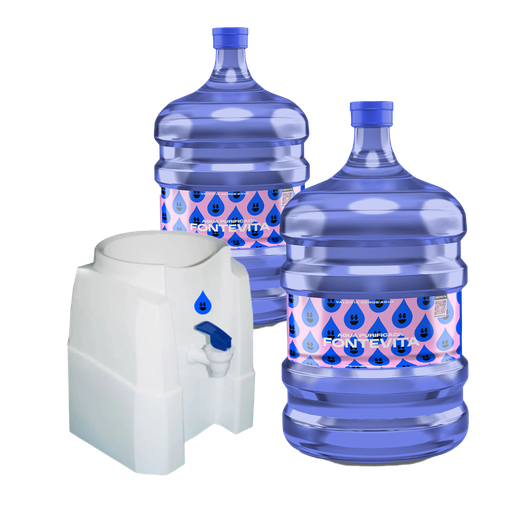 PACK DISPENSADOR BÁSICO + 2 BOTELLONES RECARGABLES DE 20 L