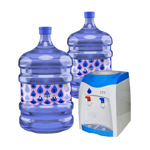 PACK DISPENSADOR AQUA + 2 BOTELLONES RECARGABLES DE 20 L